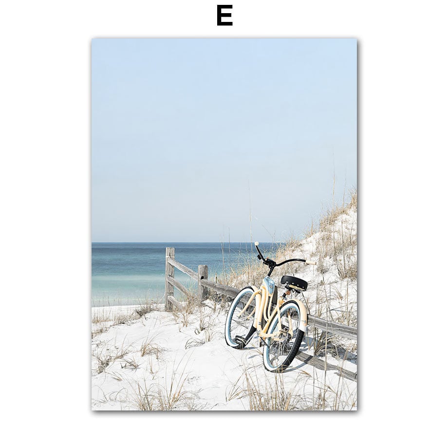 Poster Strand Hütte I Muscheln I Korallen I Ozean I Meer als Deko Print ohne Rahmen-3