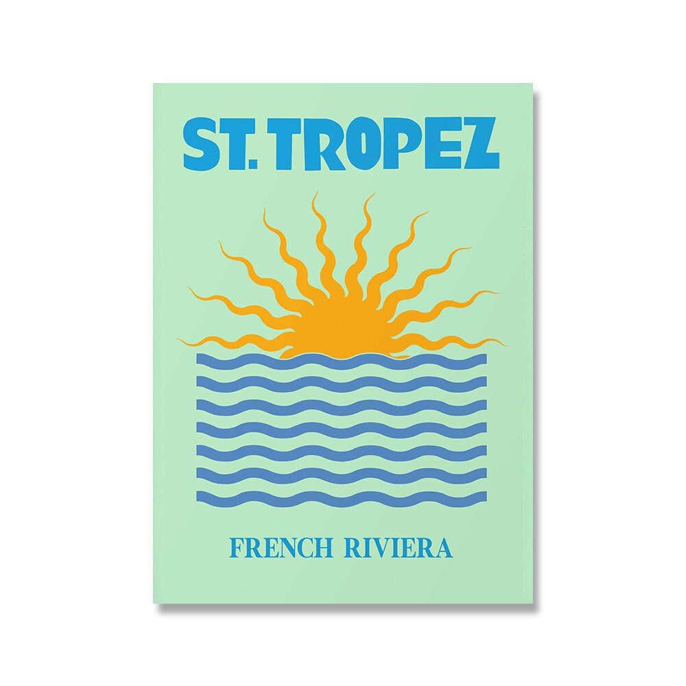 Poster Städte Reise Urlaub I Mykonos I Ibiza I Miami I Capri I St. Tropez I Amalfi I Wand Deko I Kunst Print ohne Rahmen-6