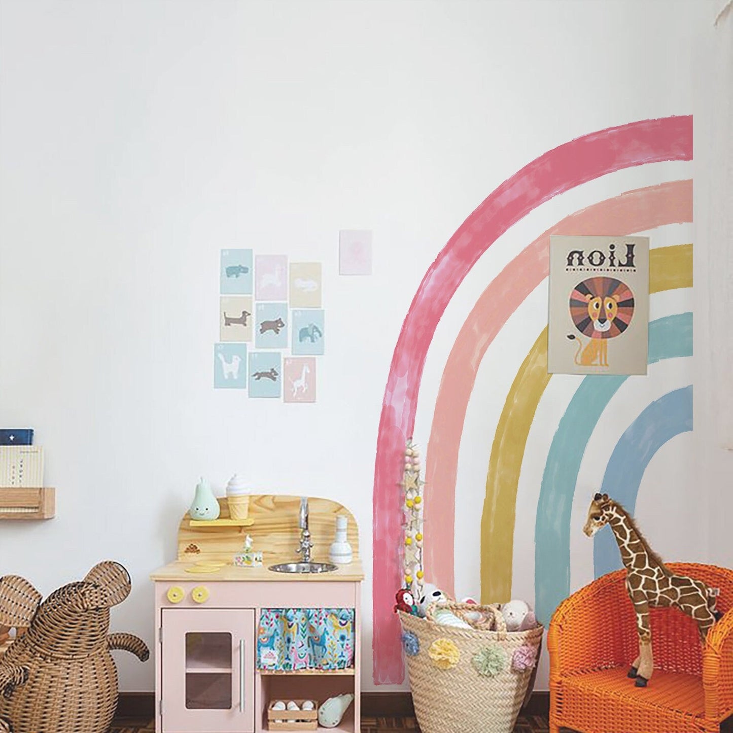Sticker Kinderzimmer Wandaufkleber Regenbogen Bunte Farben I Wand Deko I Wandtattoos I Babyzimmer Wand Deko I Wandbild Tapete I Wasserdicht -2