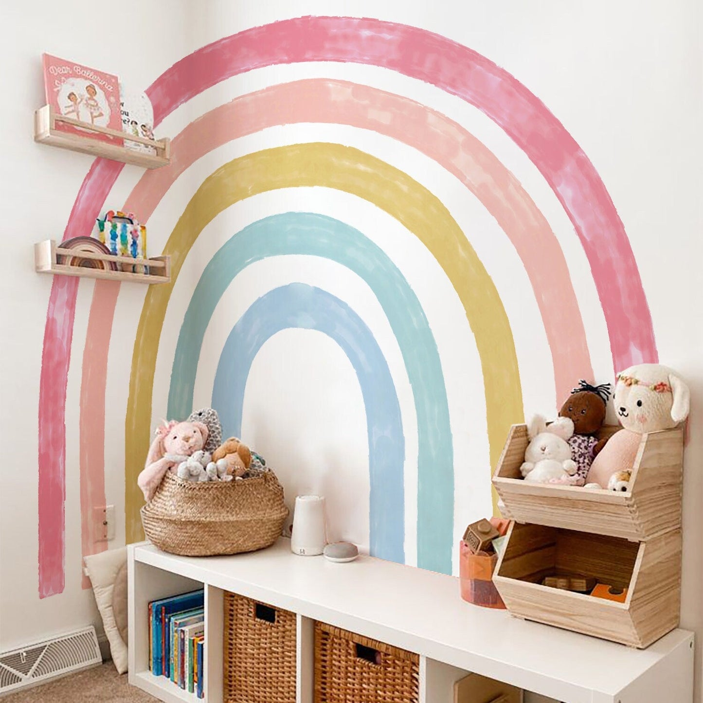 Sticker Kinderzimmer Wandaufkleber Regenbogen Bunte Farben I Wand Deko I Wandtattoos I Babyzimmer Wand Deko I Wandbild Tapete I Wasserdicht -1