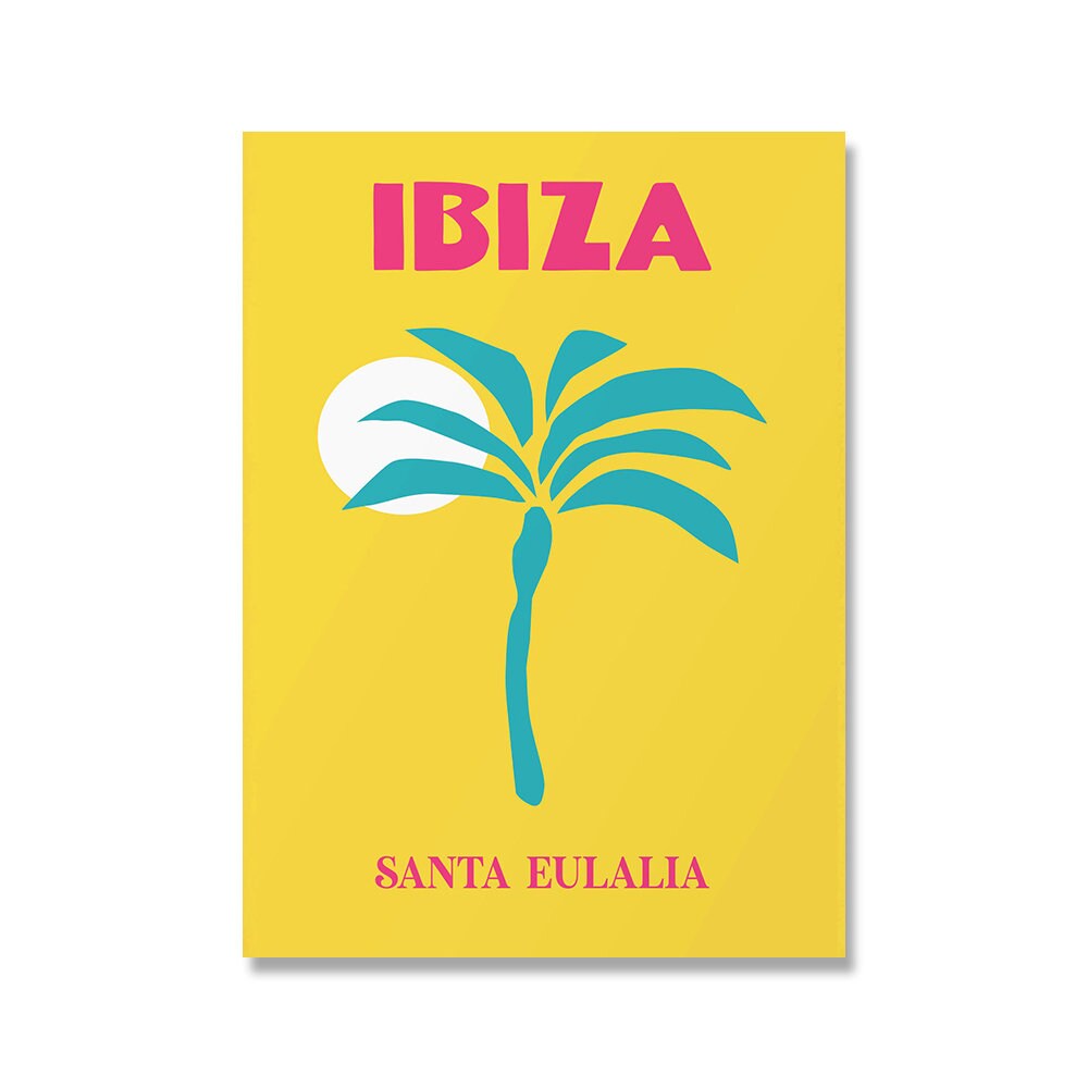 Poster Städte Reise Urlaub I Mykonos I Ibiza I Miami I Capri I St. Tropez I Amalfi I Wand Deko I Kunst Print ohne Rahmen-3