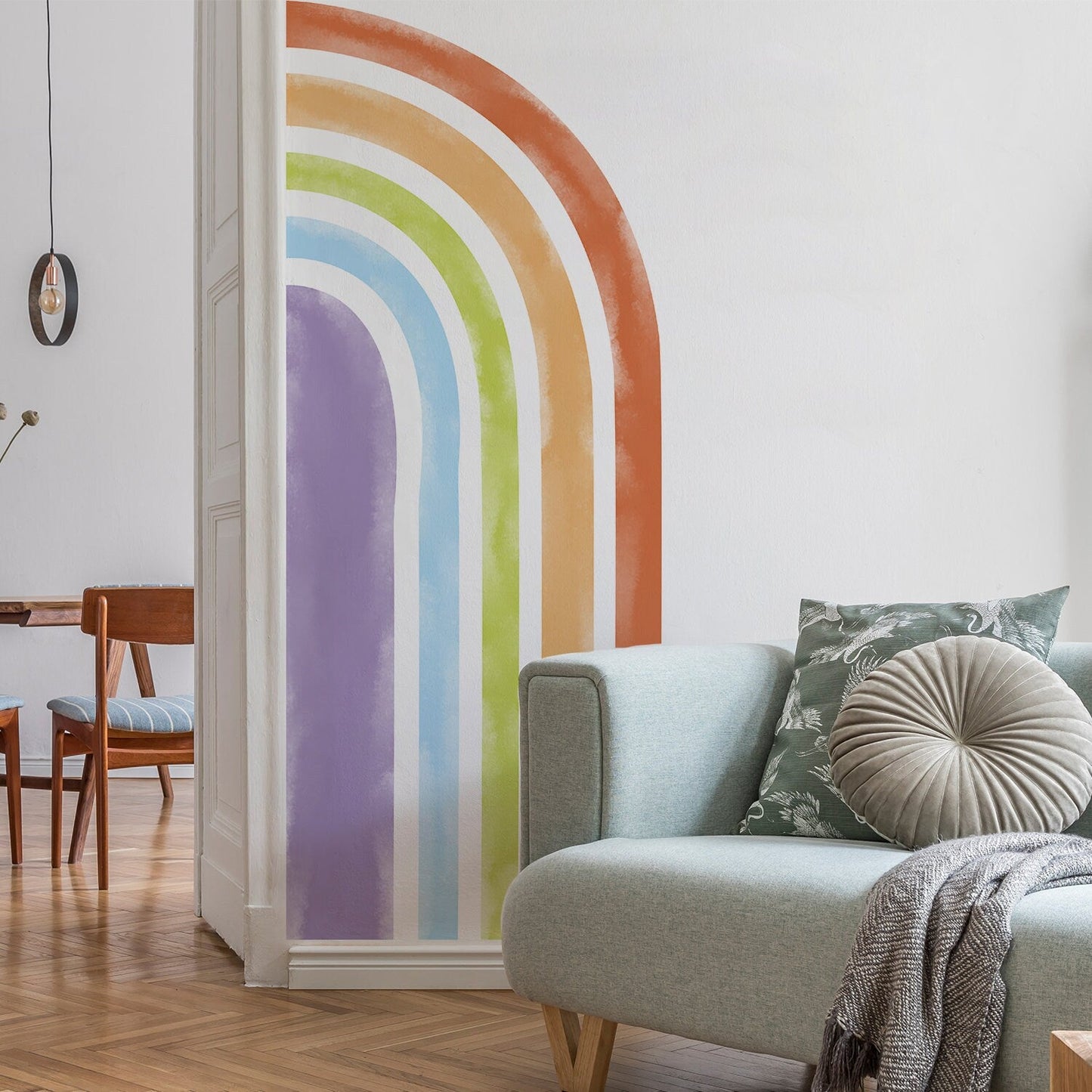 Sticker Kinderzimmer Wandaufkleber Regenbogen Bunte Farben I Wandtattoos I Wandbild Tapete I Wasserdicht-0