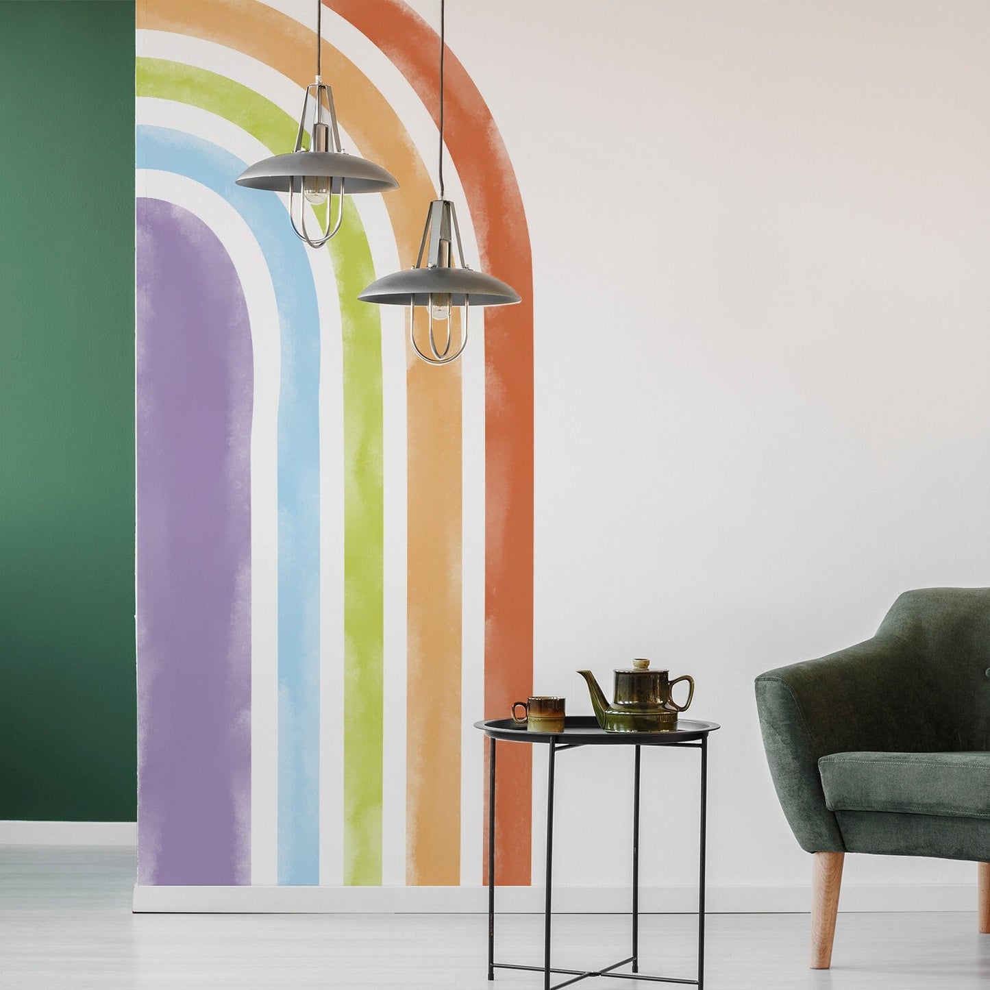Sticker Kinderzimmer Wandaufkleber Regenbogen Bunte Farben I Wandtattoos I Wandbild Tapete I Wasserdicht-1