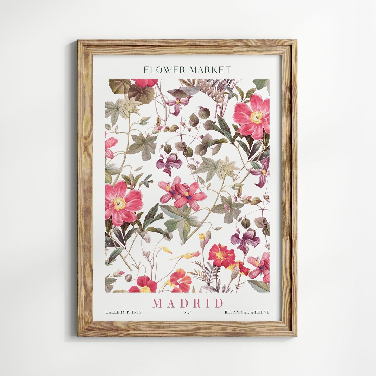Poster Flower Market Blumen V2 | Botanische Wand Kunst I Wandbilder Wohnzimmer Küche Schlafzimmer Flur | Kunst Druck I ohne Rahmen-3