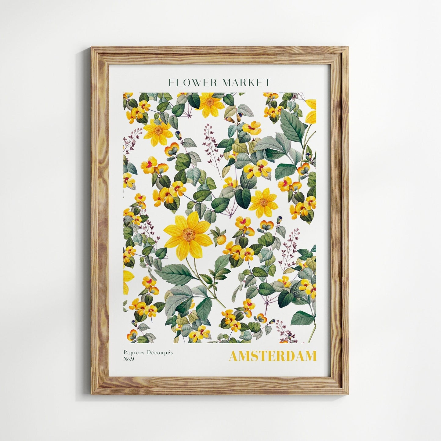 Poster Flower Market Blumen V2 | Botanische Wand Kunst I Wandbilder Wohnzimmer Küche Schlafzimmer Flur | Kunst Druck I ohne Rahmen-1