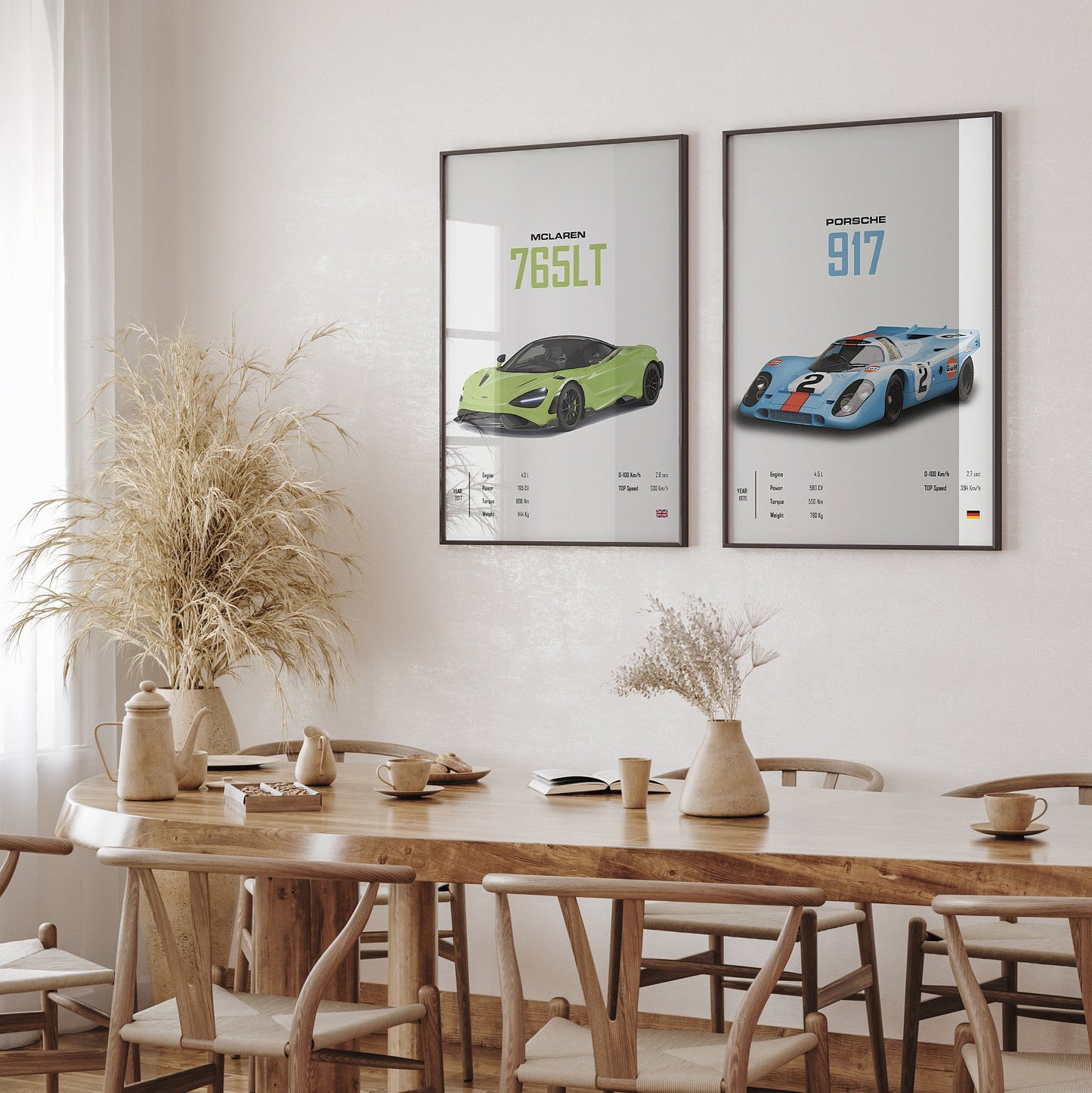 Poster Sportwagen Mclaren Lamborghini Porsche Klassiker Legenden I Geschenk für ihn I Wohnzimmmer & Büro I Wand Deko I Print ohne Rahmen-2