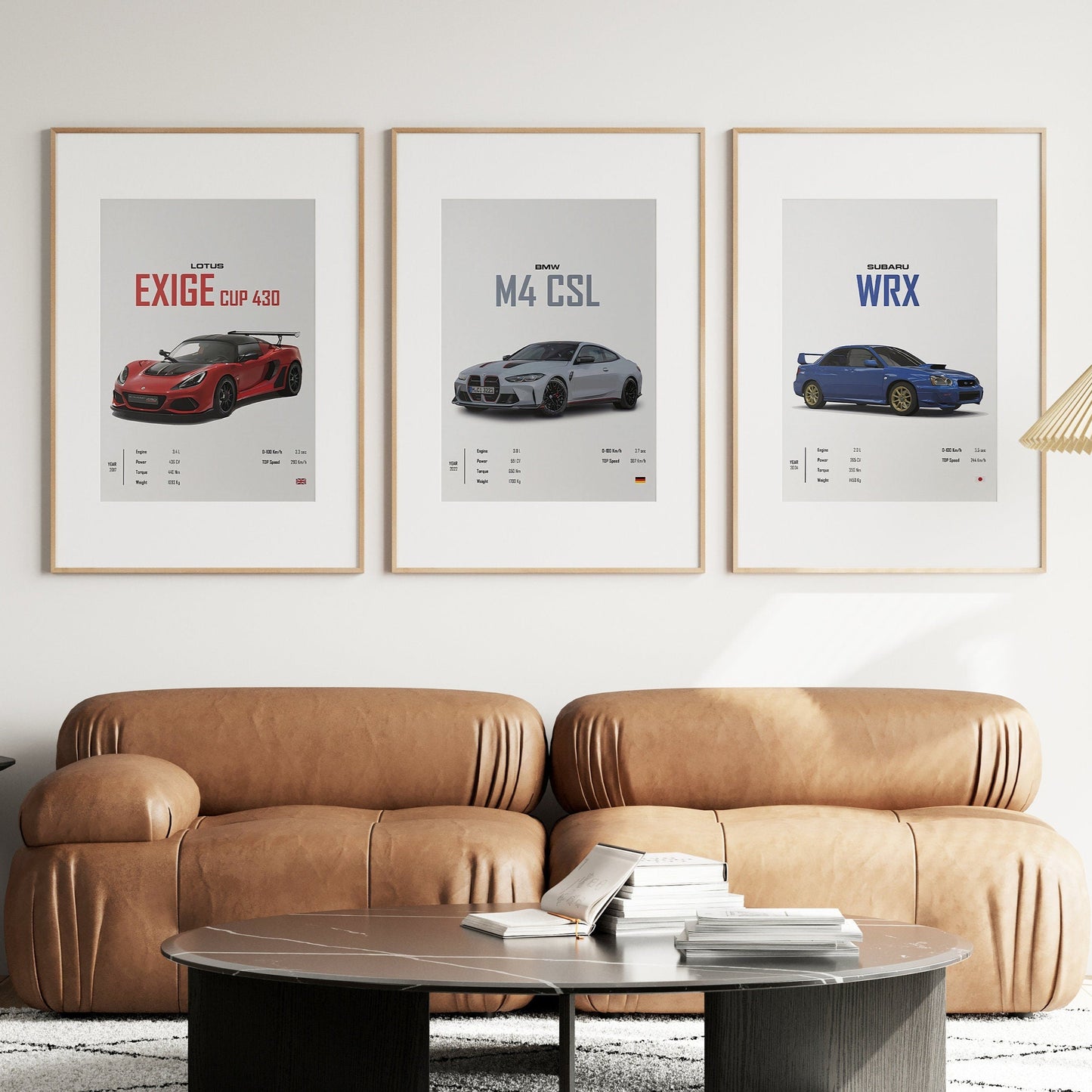 Poster Sportwagen BMW LOTUS SUBARU Klassiker Legenden I Geschenk für ihn I Wohnzimmmer & Büro I Wand Deko I Print ohne Rahmen-2