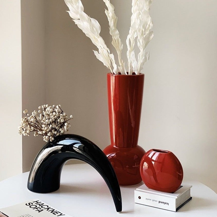 Bauhaus Style Ceramic Art Deco Vase-0
