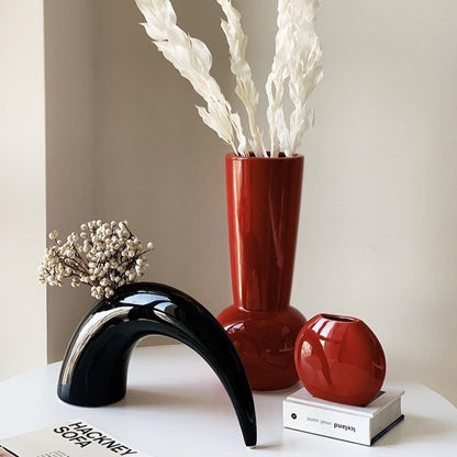 Bauhaus Style Ceramic Art Deco Vase-0