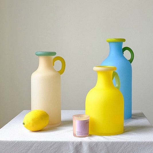 Handblown Bonbon Whimsical Pitcher Vase, Eclectic Table Setting Centrepieces-0