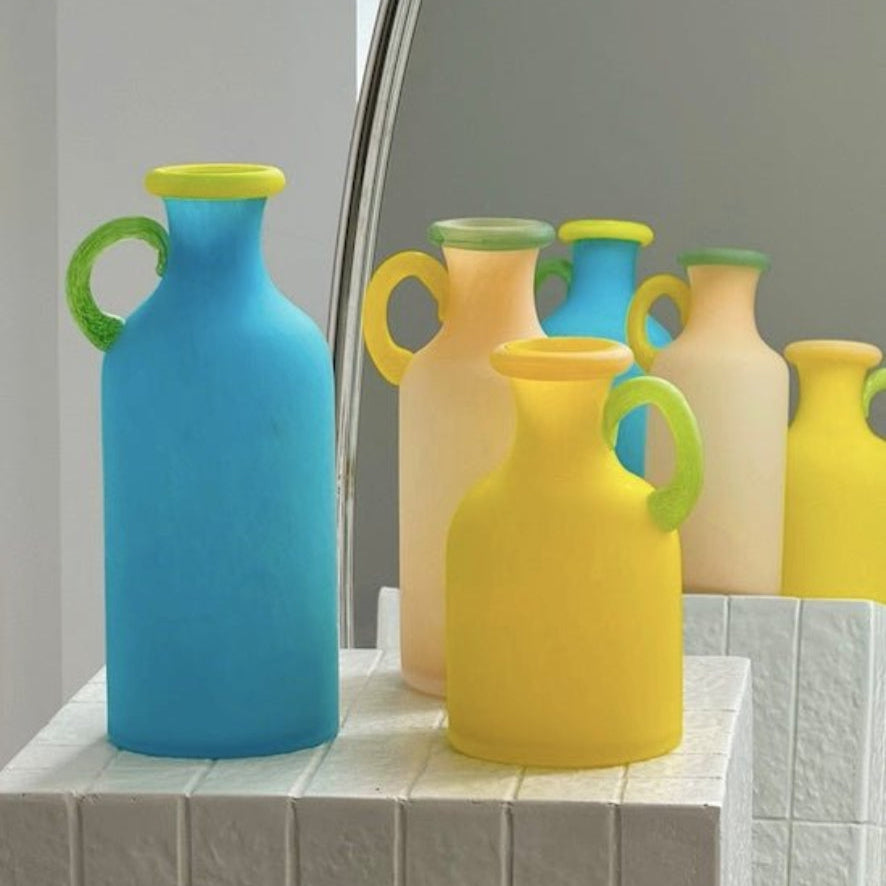 Handblown Bonbon Whimsical Pitcher Vase, Eclectic Table Setting Centrepieces-2
