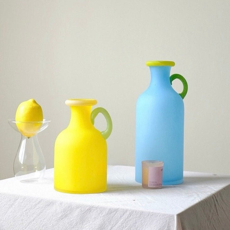 Handblown Bonbon Whimsical Pitcher Vase, Eclectic Table Setting Centrepieces-3