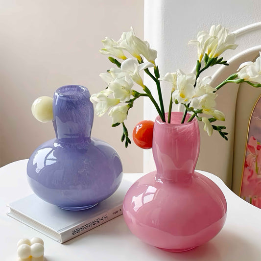 Jelly Bean Bud Vase - Whimsical Dopamine Centerpiece Vase for Gorgeous Tablescape-1