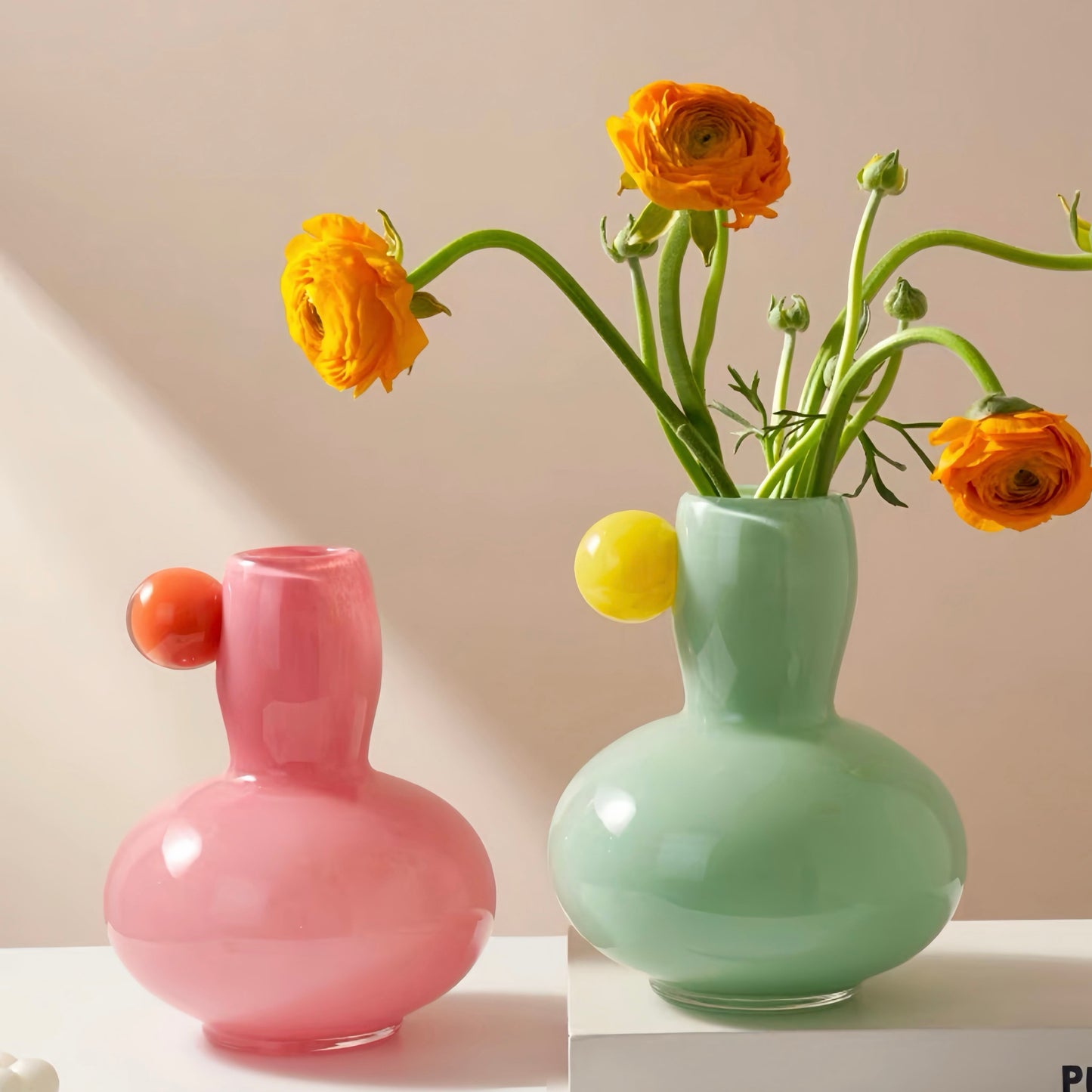 Jelly Bean Bud Vase - Whimsical Dopamine Centerpiece Vase for Gorgeous Tablescape-2