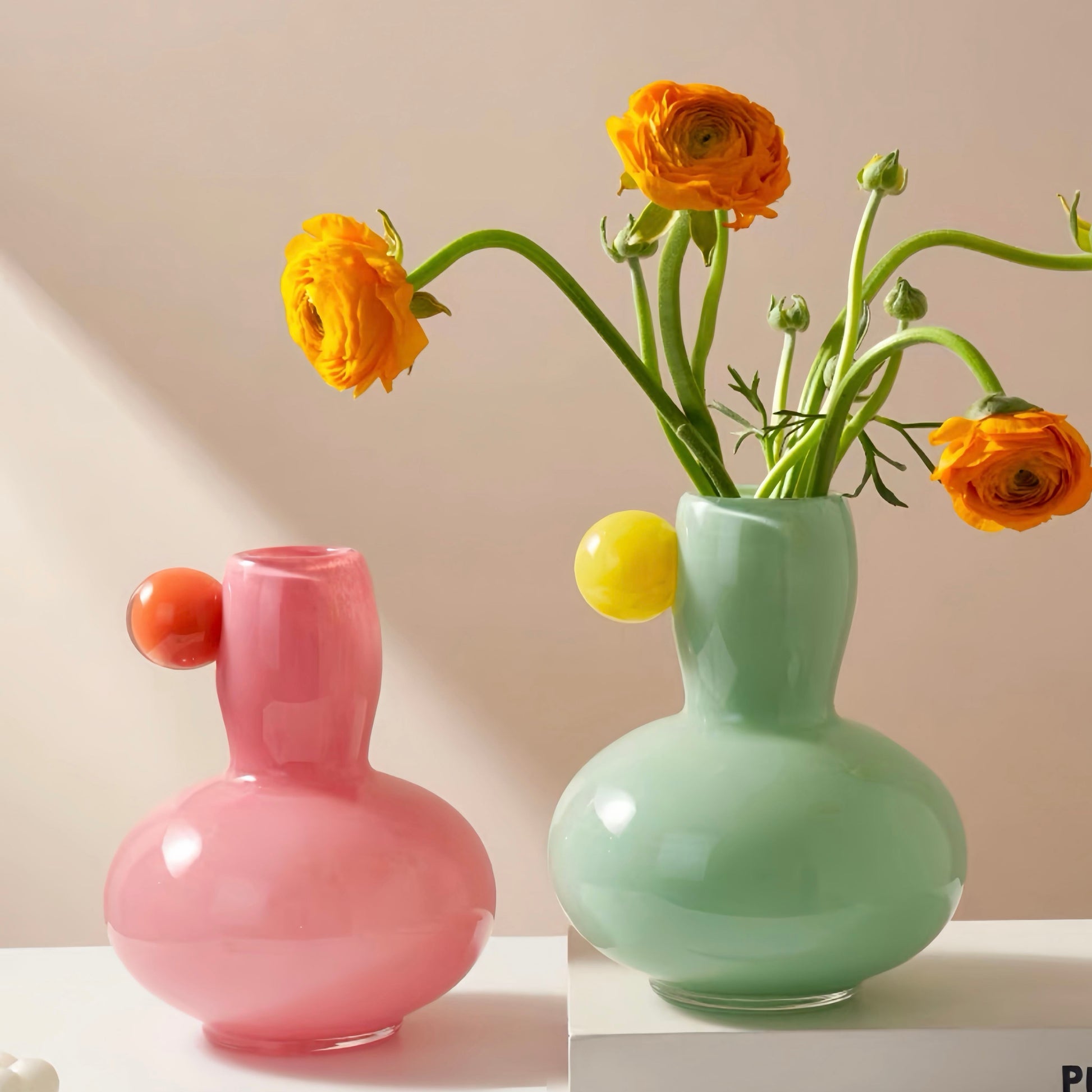 Jelly Bean Bud Vase - Whimsical Dopamine Centerpiece Vase for Gorgeous Tablescape-2