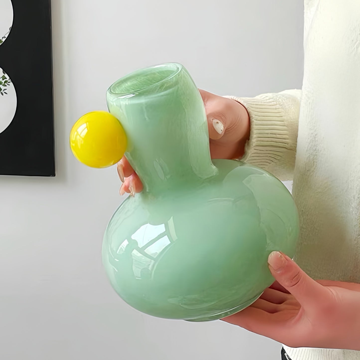 Jelly Bean Bud Vase - Whimsical Dopamine Centerpiece Vase for Gorgeous Tablescape-6