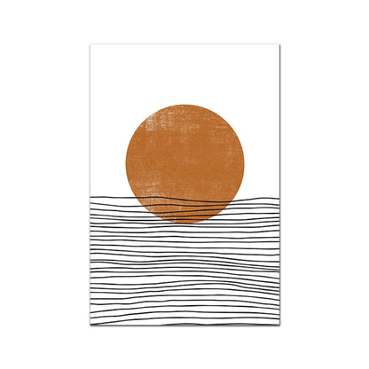 Poster Boho Sonne Botanik Blätter | Bilder Wohnzimmer | Wandbilder Schlafzimmer | Deko Print ohne Rahmen | Bilder Set Kunstdruck-8