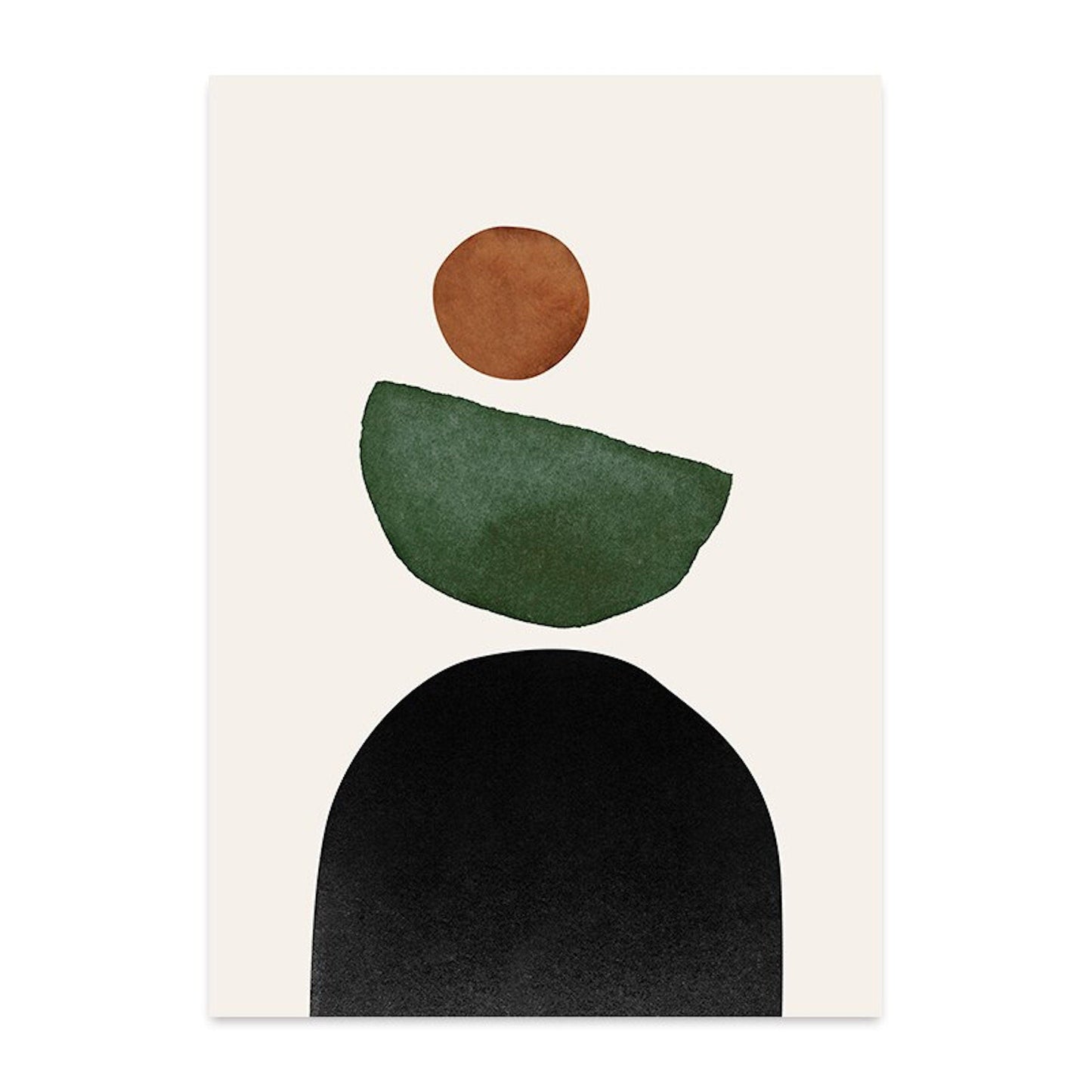 Poster Boho Blumen Zweige und Abstrakte Formen als Deko Print ohne Rahmen-8