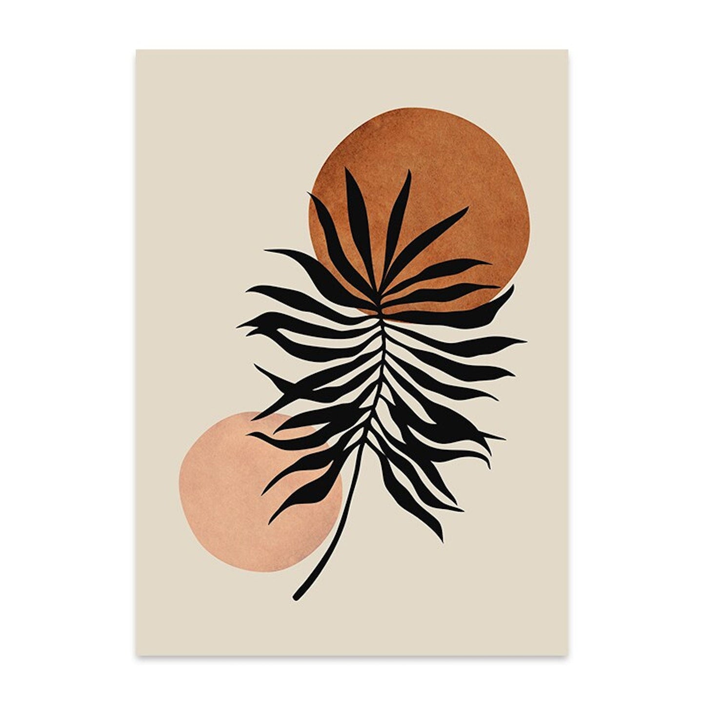 Poster Boho Blumen Zweige und Abstrakte Formen als Deko Print ohne Rahmen-9