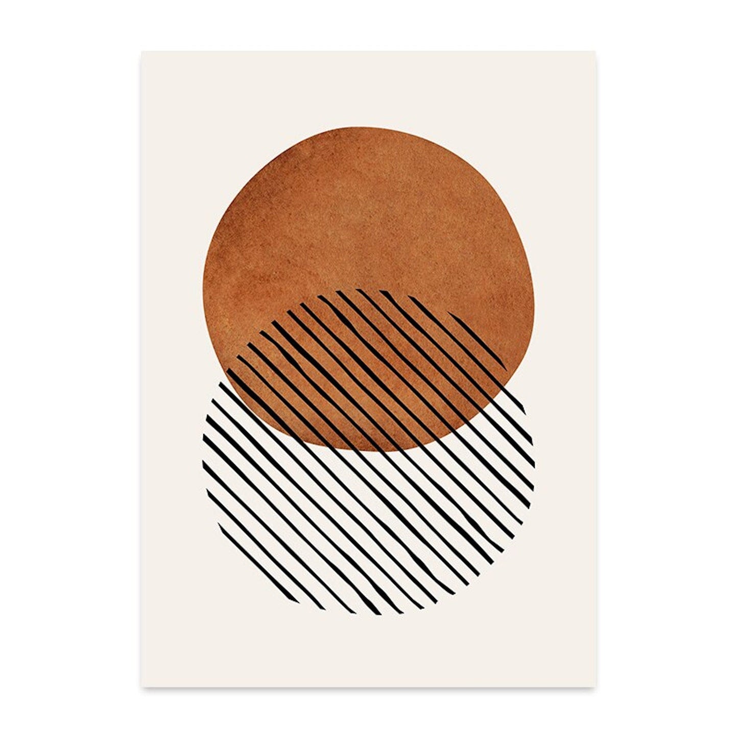Poster Boho Blumen Zweige und Abstrakte Formen als Deko Print ohne Rahmen-5