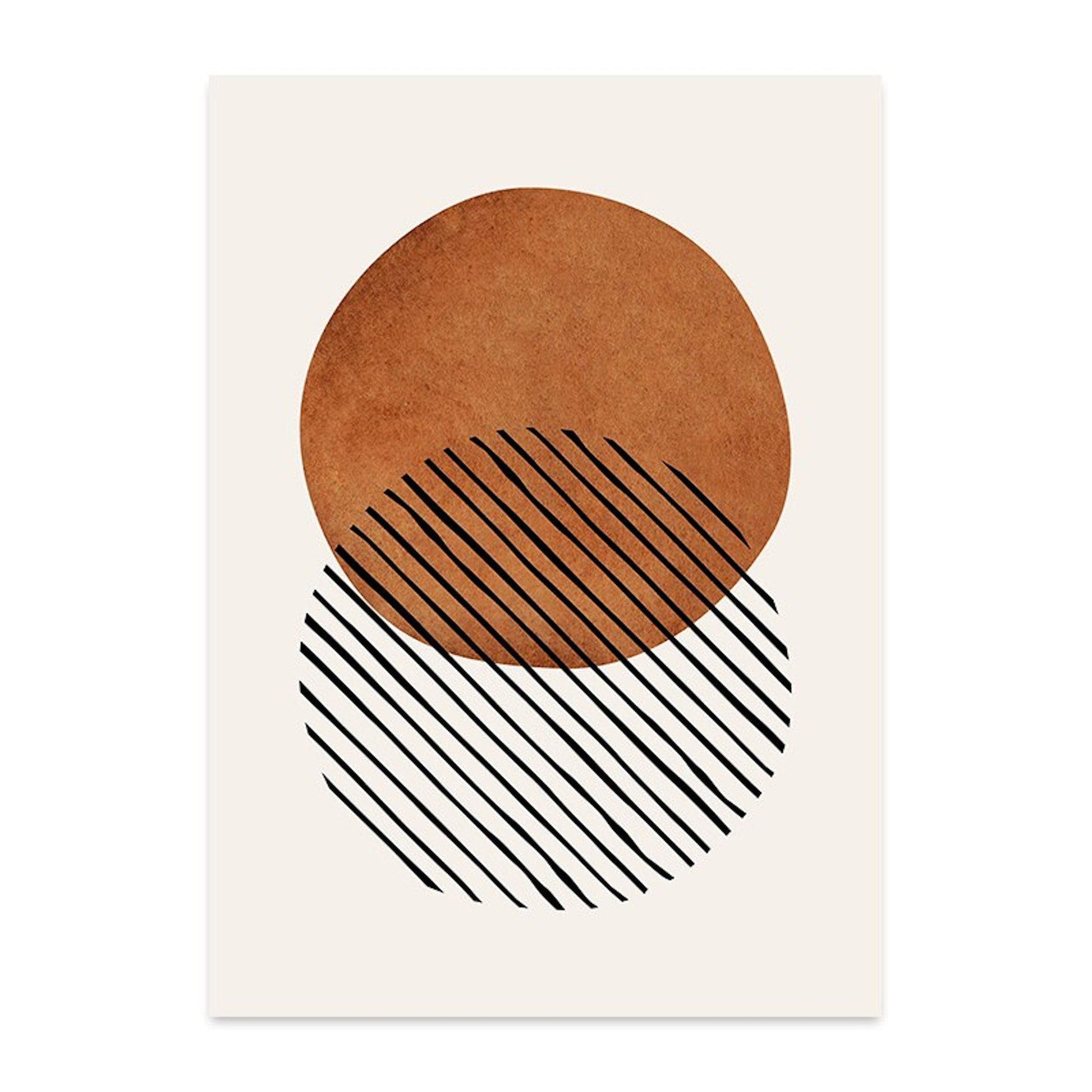Poster Boho Blumen Zweige und Abstrakte Formen als Deko Print ohne Rahmen-5