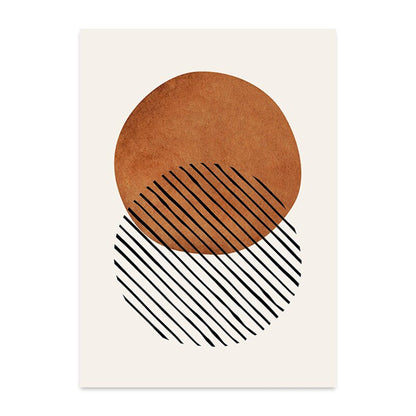 Poster Boho Blumen Zweige und Abstrakte Formen als Deko Print ohne Rahmen-5