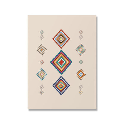 Poster Boho Marokkanisch Teppich Kunst Hand Fatima als Deko Print ohne Rahmen-4
