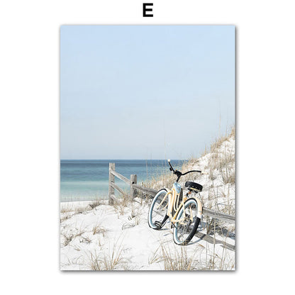 Poster Strand Hütte I Muscheln I Korallen I Ozean I Meer als Deko Print ohne Rahmen-3