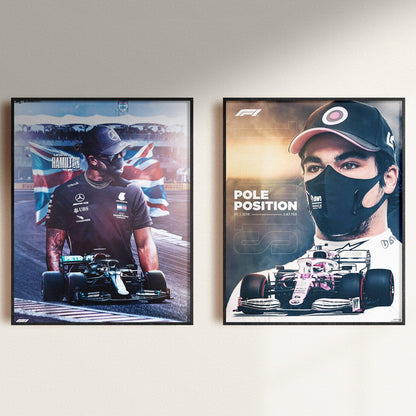 Poster Formel 1 Rennfahrer Rennwagen I Deko Print ohne Rahmen-0