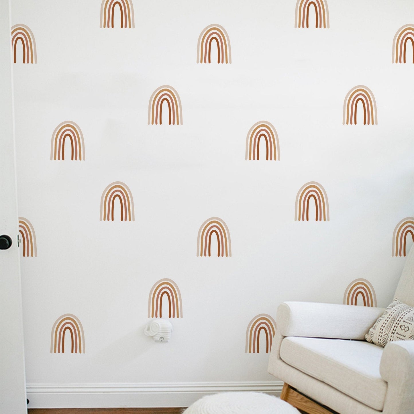Sticker Kinderzimmer Wandaufkleber Boho Stil Regenbogen I Wandtattoos I Babyzimmer Wand Deko I Sticker Set-1