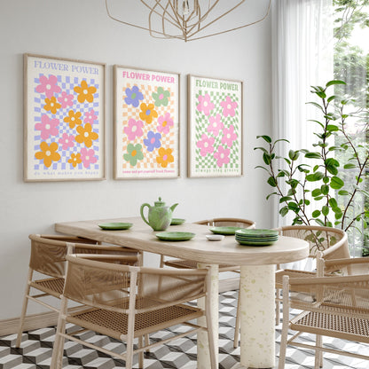 Poster Flower Market Blumen | Botanische Wand Kunst I Wandbilder Wohnzimmer Küche Schlafzimmer Flur | Kunst Druck I ohne Rahmen-1