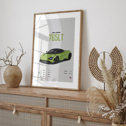 Poster Sportwagen Mclaren Lamborghini Porsche Klassiker Legenden  I Geschenk für ihn I Wohnzimmmer & Büro I Wand Deko I Print ohne Rahmen-4