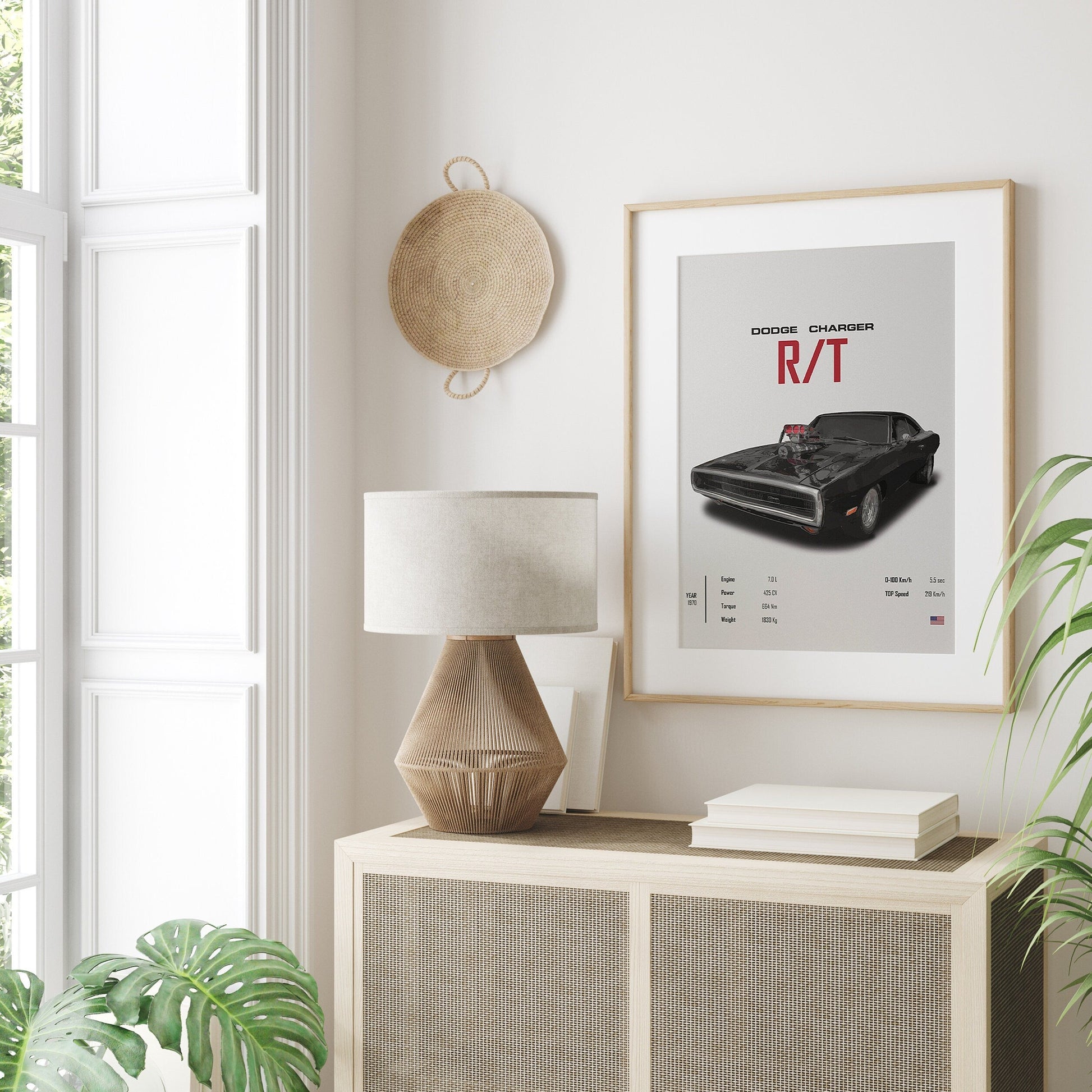 Poster Sportwagen CORVETTE Stingray C8 C3 DODGE CHARGER RTSportauto I Geschenk für ihn I Wohnzimmmer & Büro I Wand Deko I Print ohne Rahmen-4