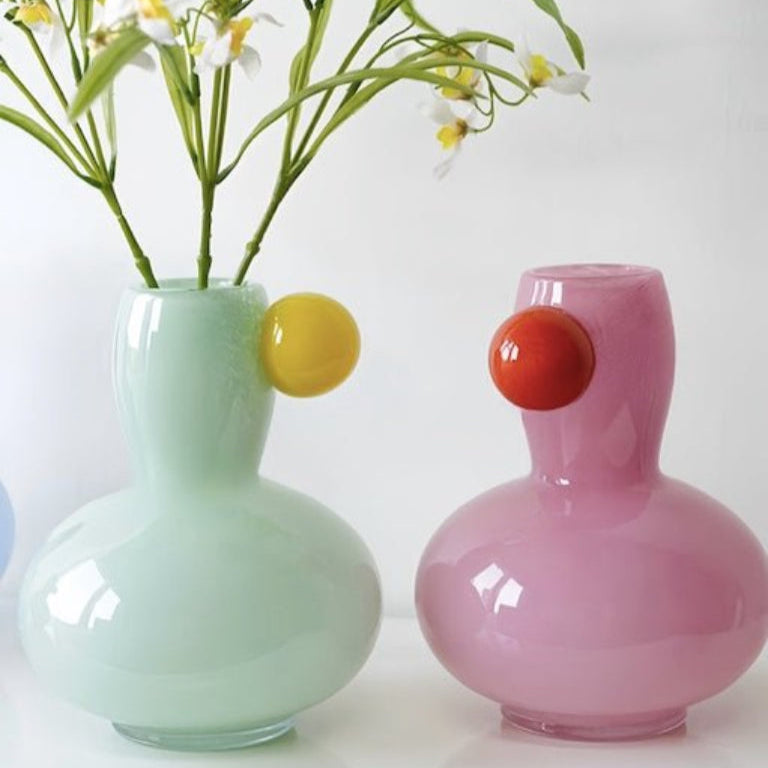 Jelly Bean Bud Vase - Whimsical Dopamine Centerpiece Vase for Gorgeous Tablescape-0