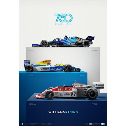 Poster Formel 1 Rennfahrer Legenden Rennwagen Ferrari I Williams Racing