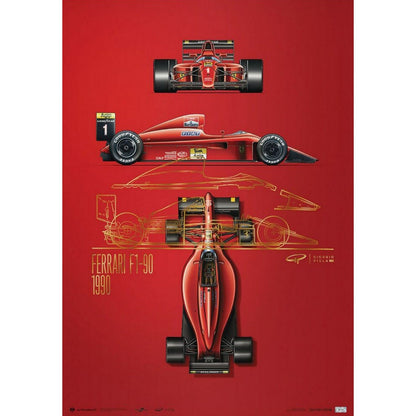 Poster Formel 1 Rennfahrer Legenden Rennwagen Ferrari I Williams Racing