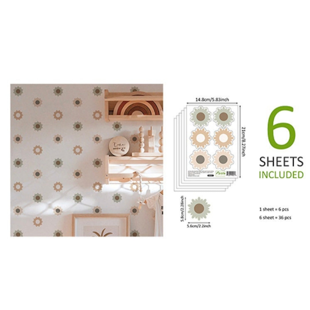 Wandsticker Set Sonnenblumen