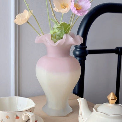 Vintage French Style Dopamine Fenton Glass Vase-3
