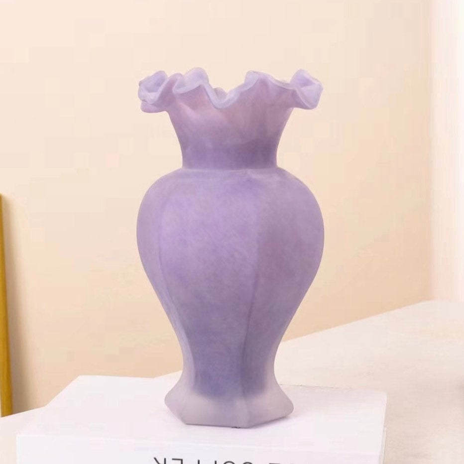 Vintage French Style Dopamine Fenton Glass Vase-6